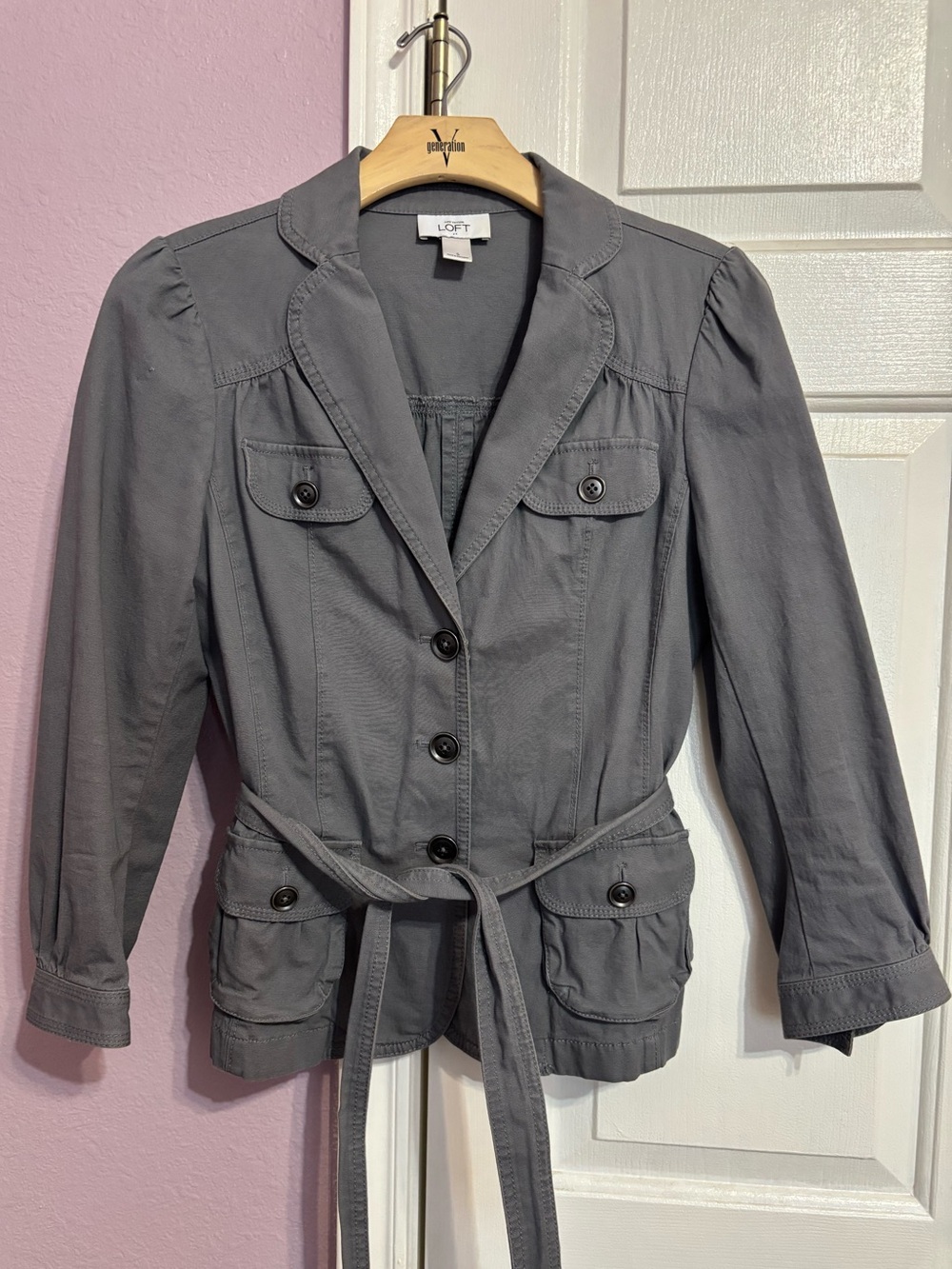 LOFT Military-Style Button Jacket